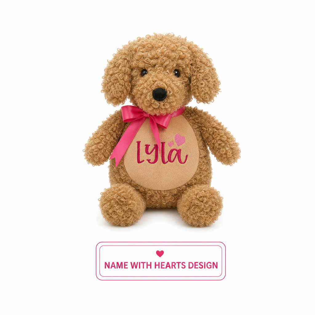Name with Hearts Design - Square